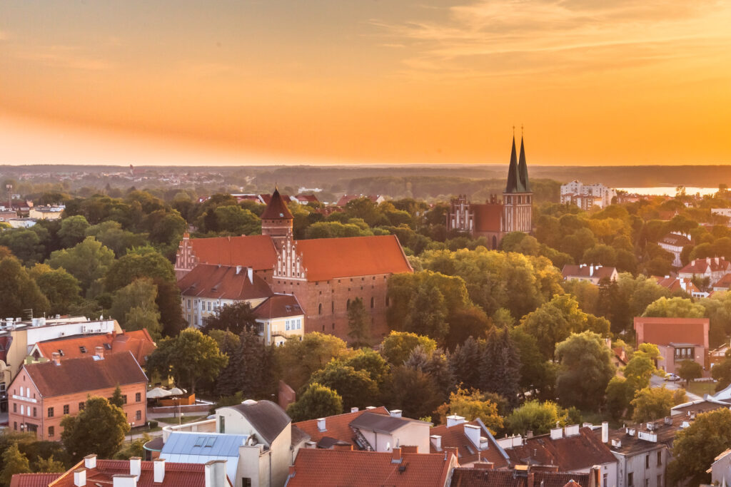 Vogelblick über Olsztyn
