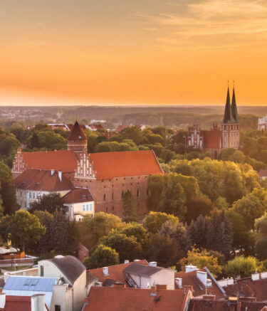 Vogelblick über Olsztyn