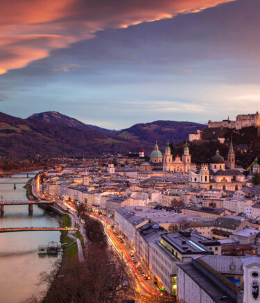 Vogelblick über Salzburg