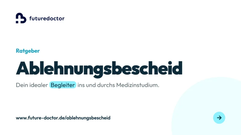 Ablehnungsbescheid für das Medizinstudium.