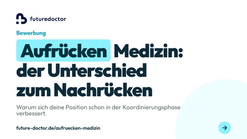 Aufrücken Medizin: der Unterschied zwischen Koordinierungsphase und Nachrückverfahren