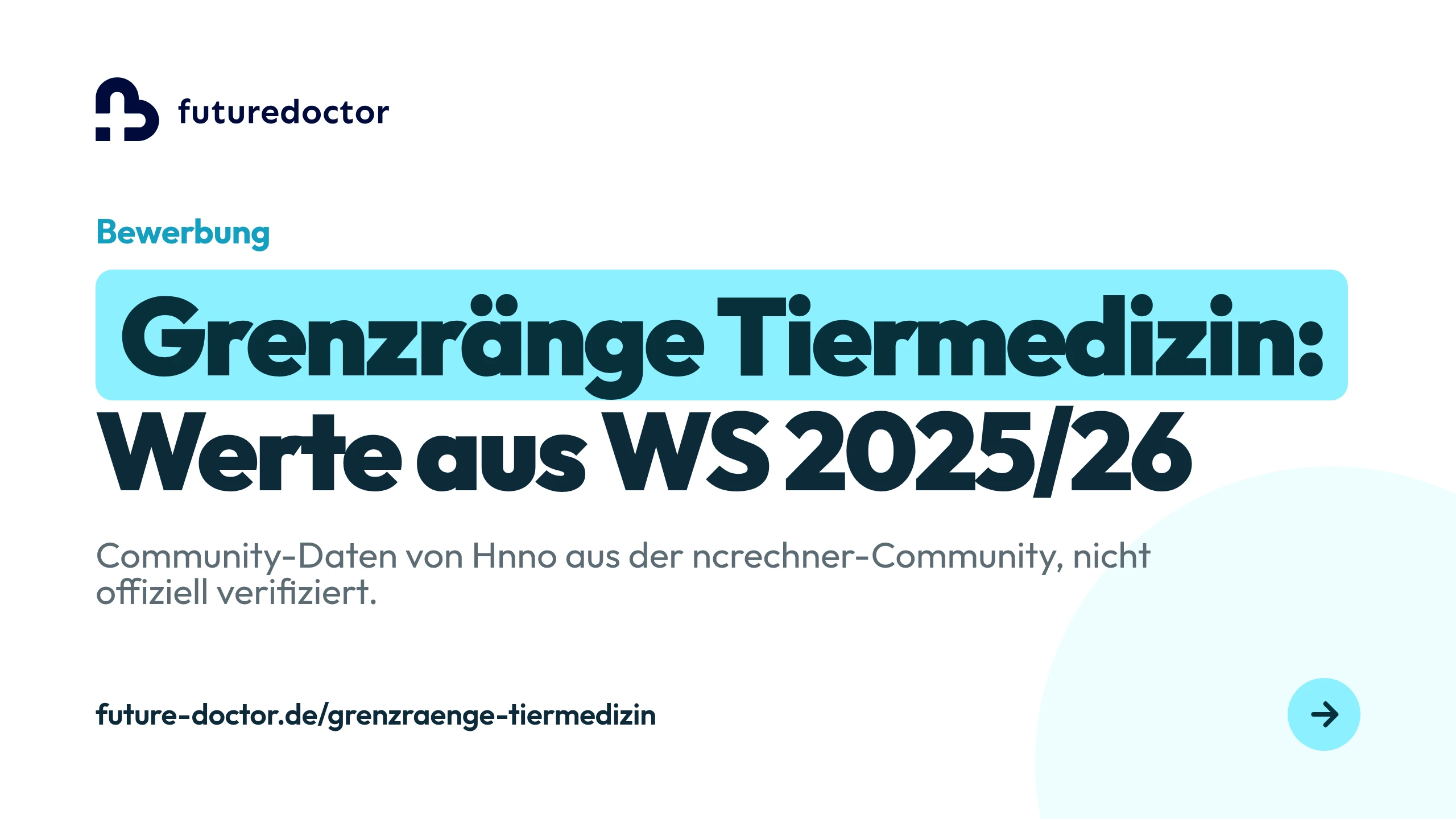 Grenzränge Tiermedizin aus der ncrechner-Community für WS 2025/26, nicht offiziell verifiziert
